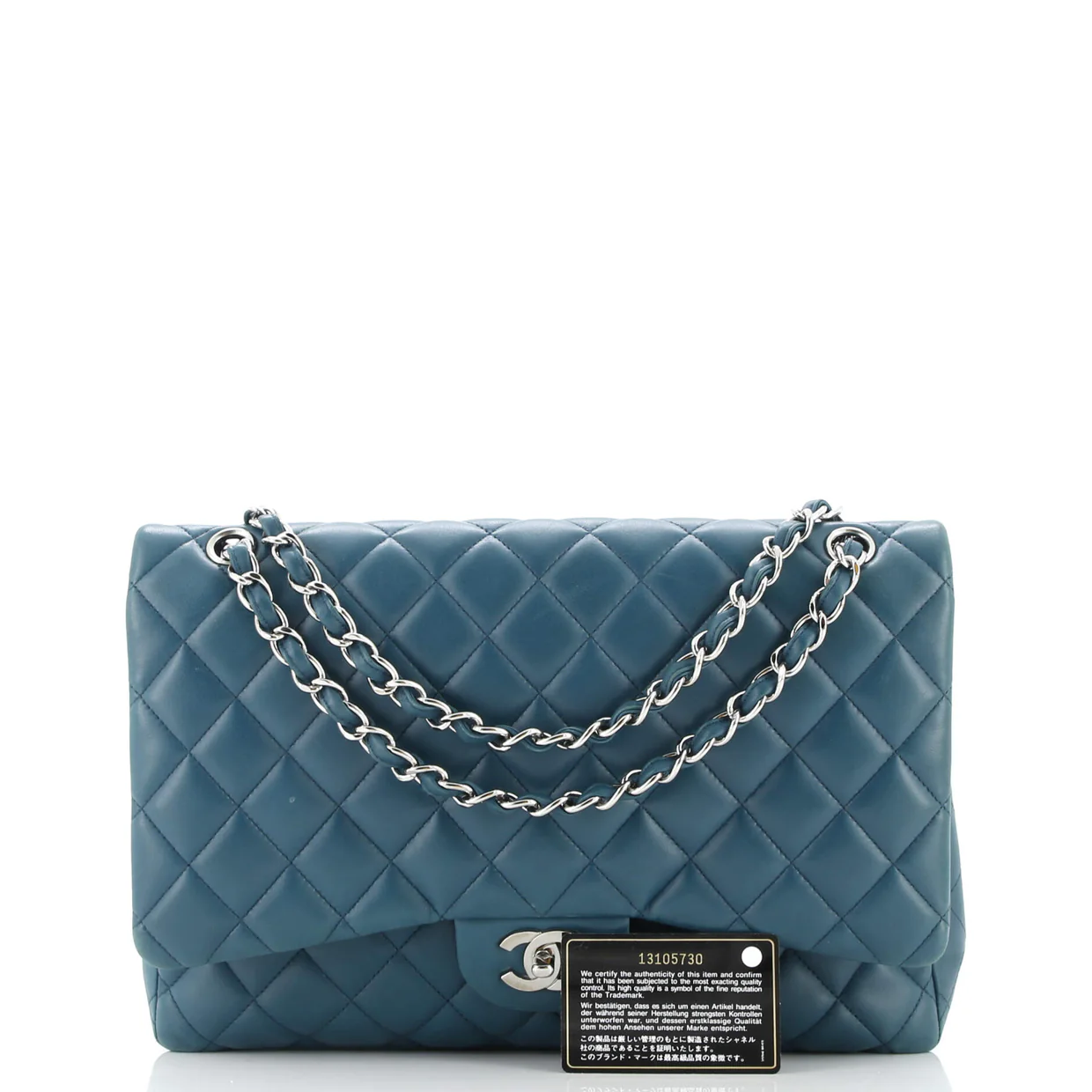 Classic Single Flap Bag Quilted Lambskin Maxi - Deep Luxury