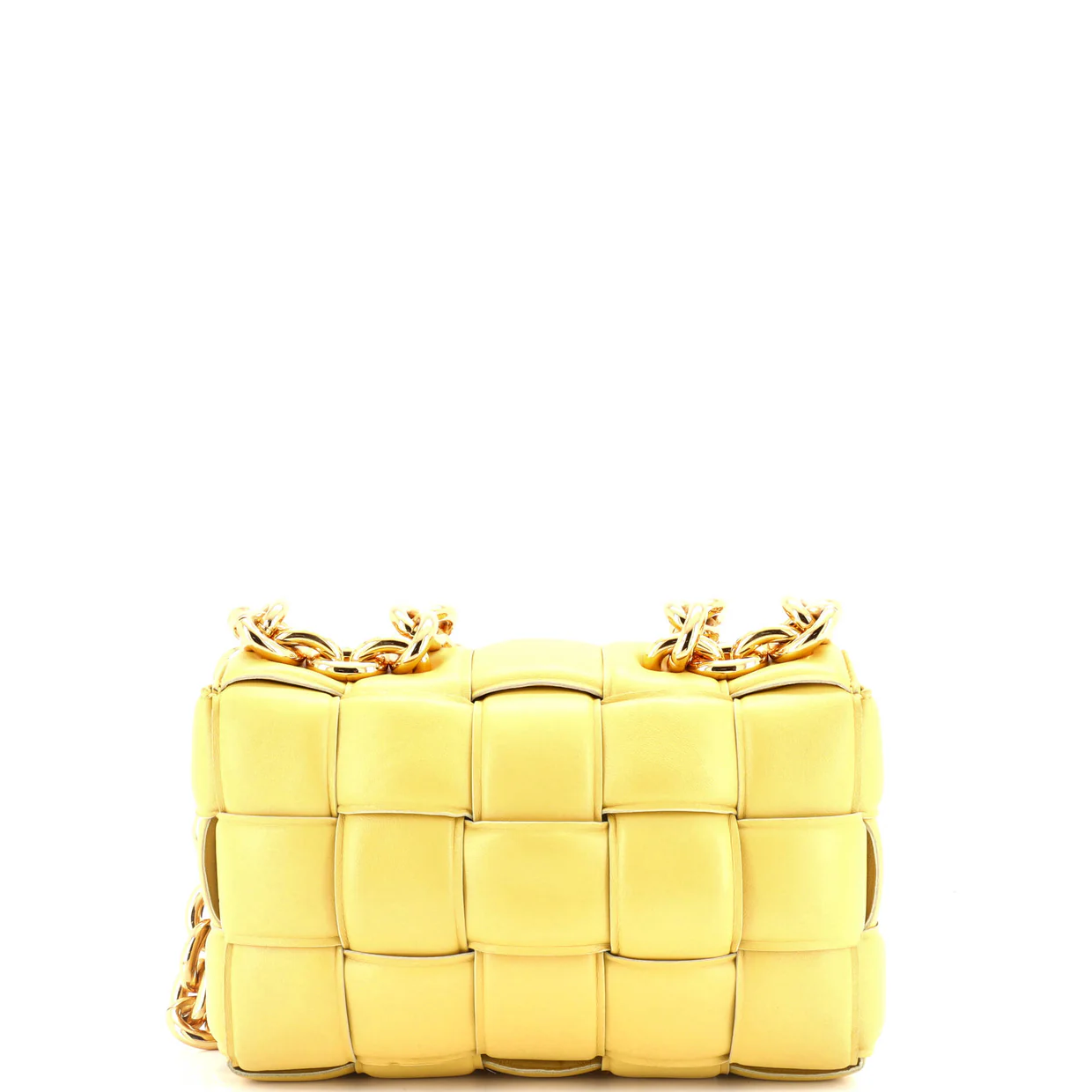 Cassette Chain Crossbody Bag Padded Maxi Intrecciato Leather - Deep Luxury