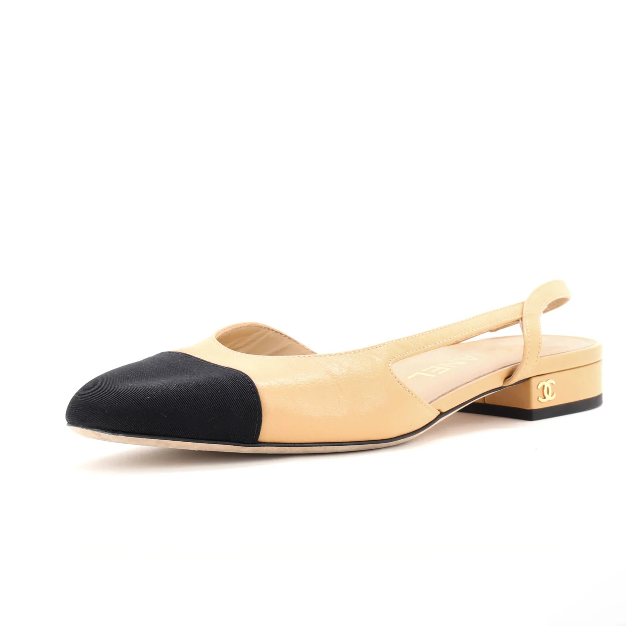 Women's Cap Toe CC Slingback Flats Leather - Deep Luxury