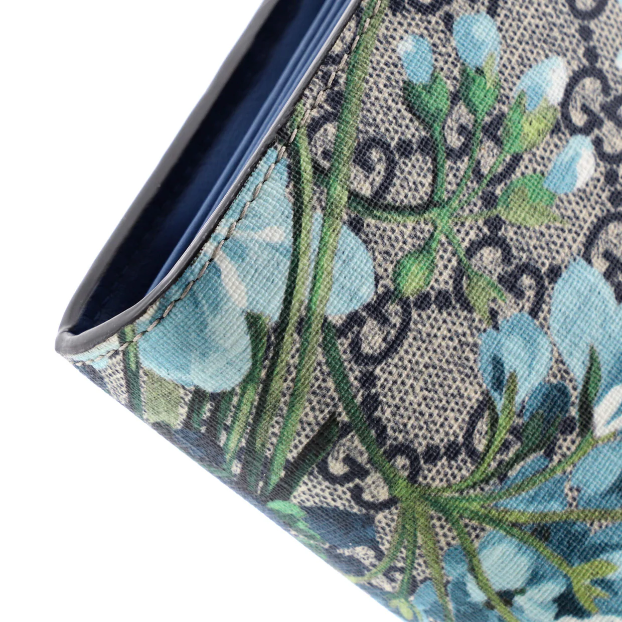 Dionysus Chain Wallet Blooms Print GG Coated Canvas Small - Deep Luxury