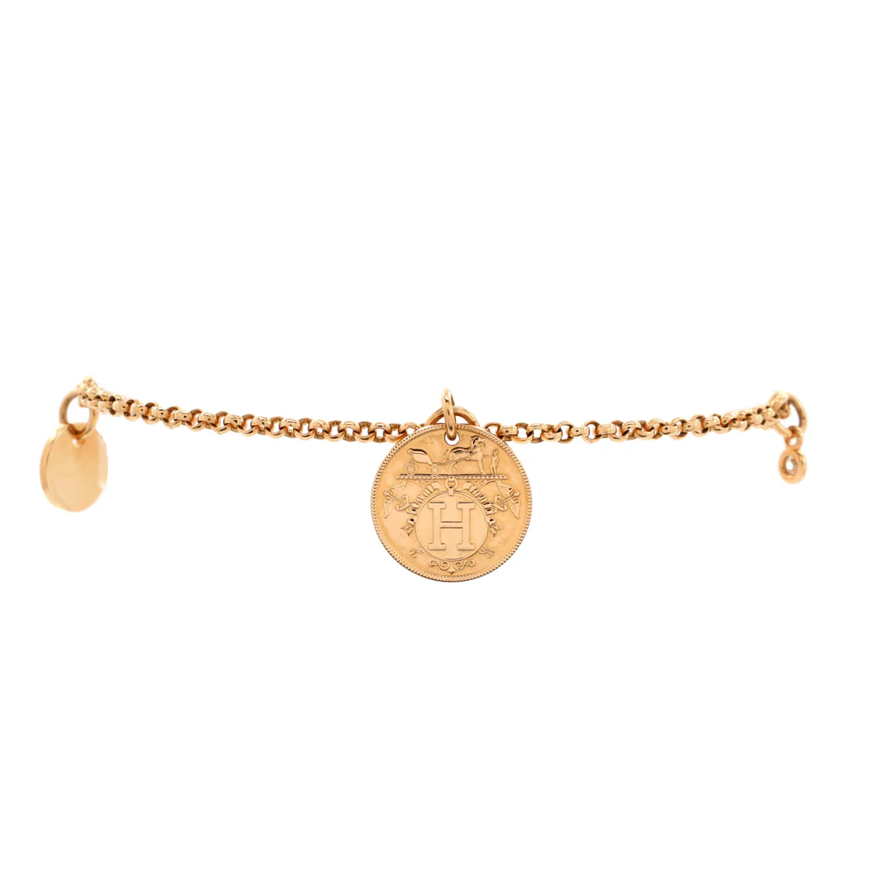 Ex-Libris Bracelet 18K Rose Gold with Diamond Small - Deep Luxury