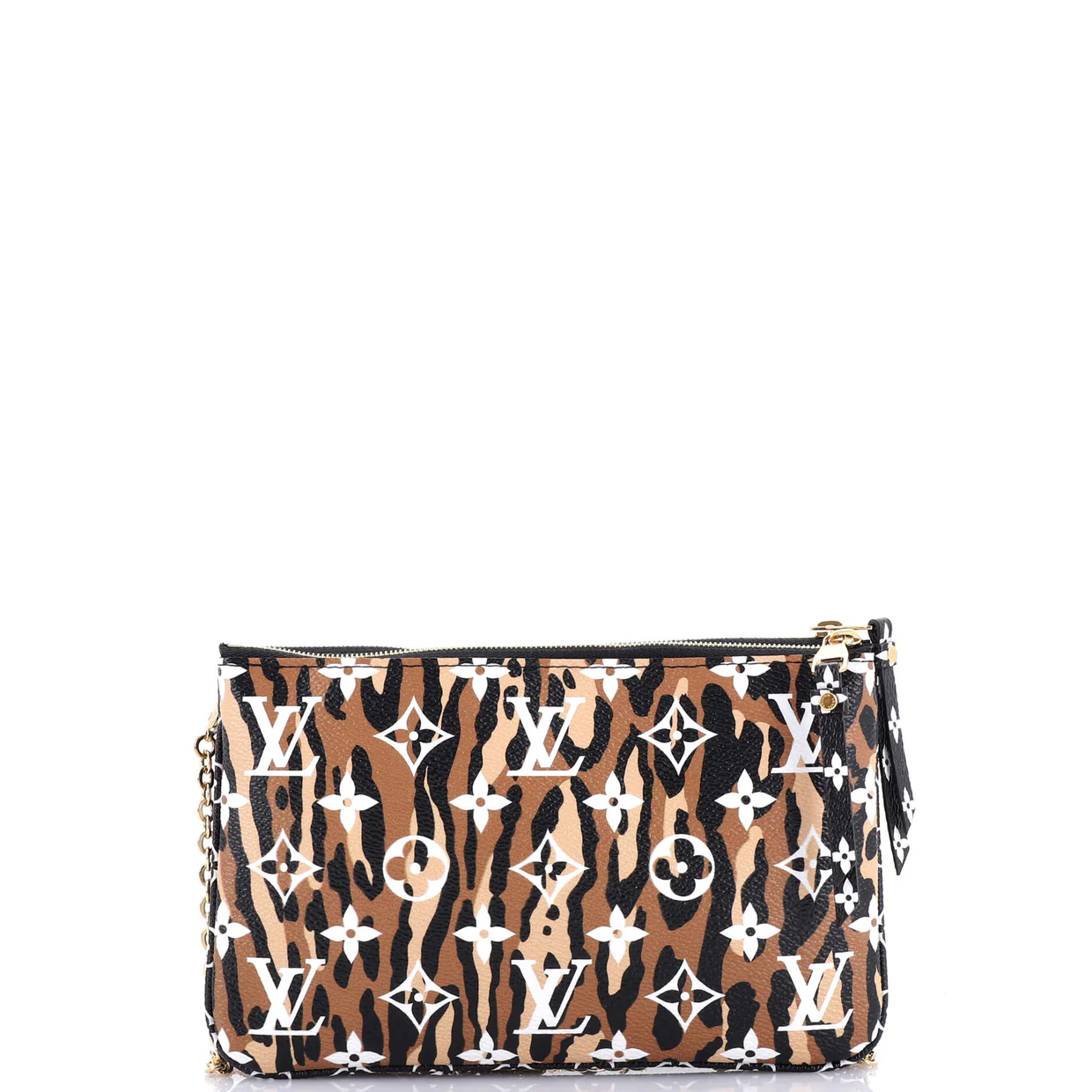 Double Zip Pochette Limited Edition Jungle Monogram Giant - Deep Luxury