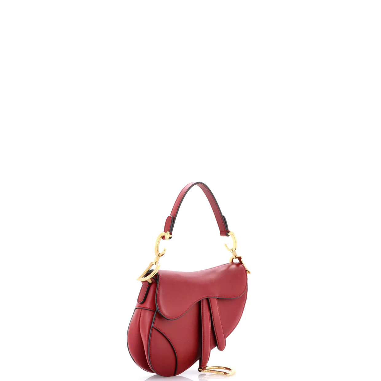 Saddle Handbag Leather Mini - Deep Luxury