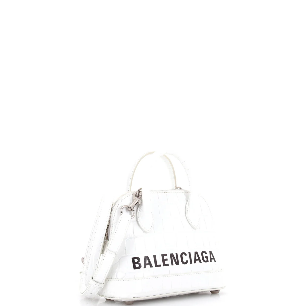 Logo Ville Bag Crocodile Embossed Leather XXS - Deep Luxury