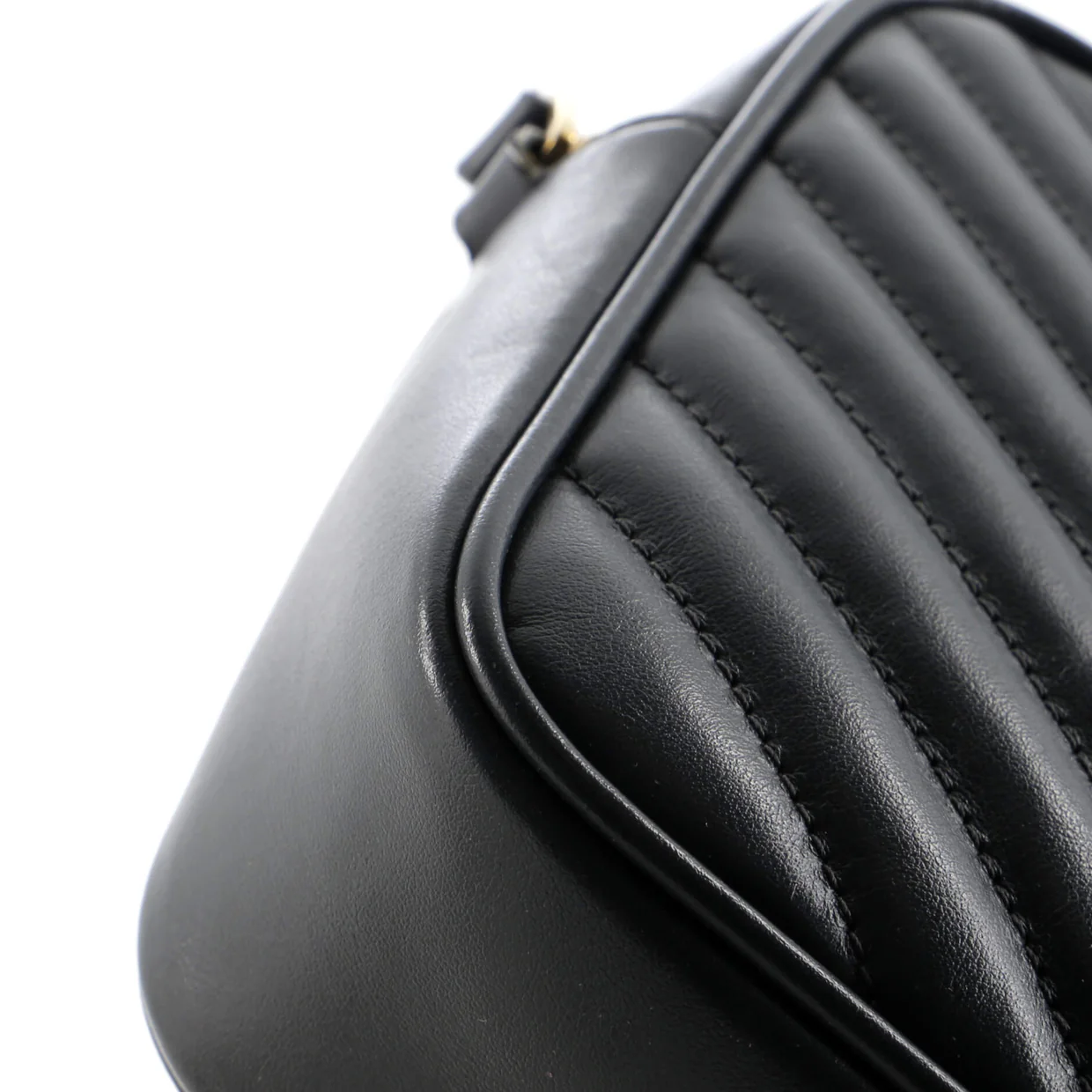 Lou Camera Bag Matelasse Chevron Leather Small - Deep Luxury