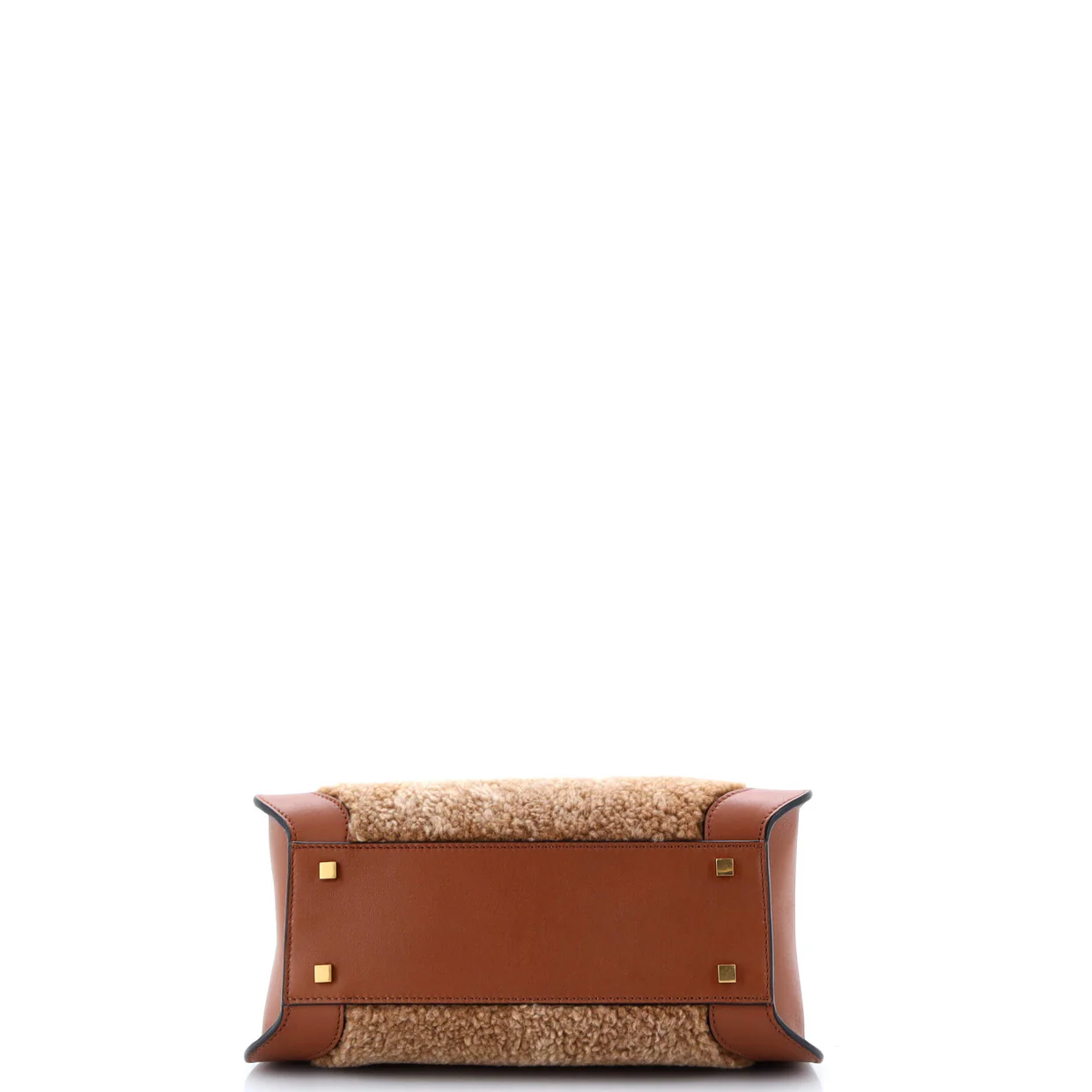 VLogo Shopper Tote Shearling and Leather Mini - Deep Luxury
