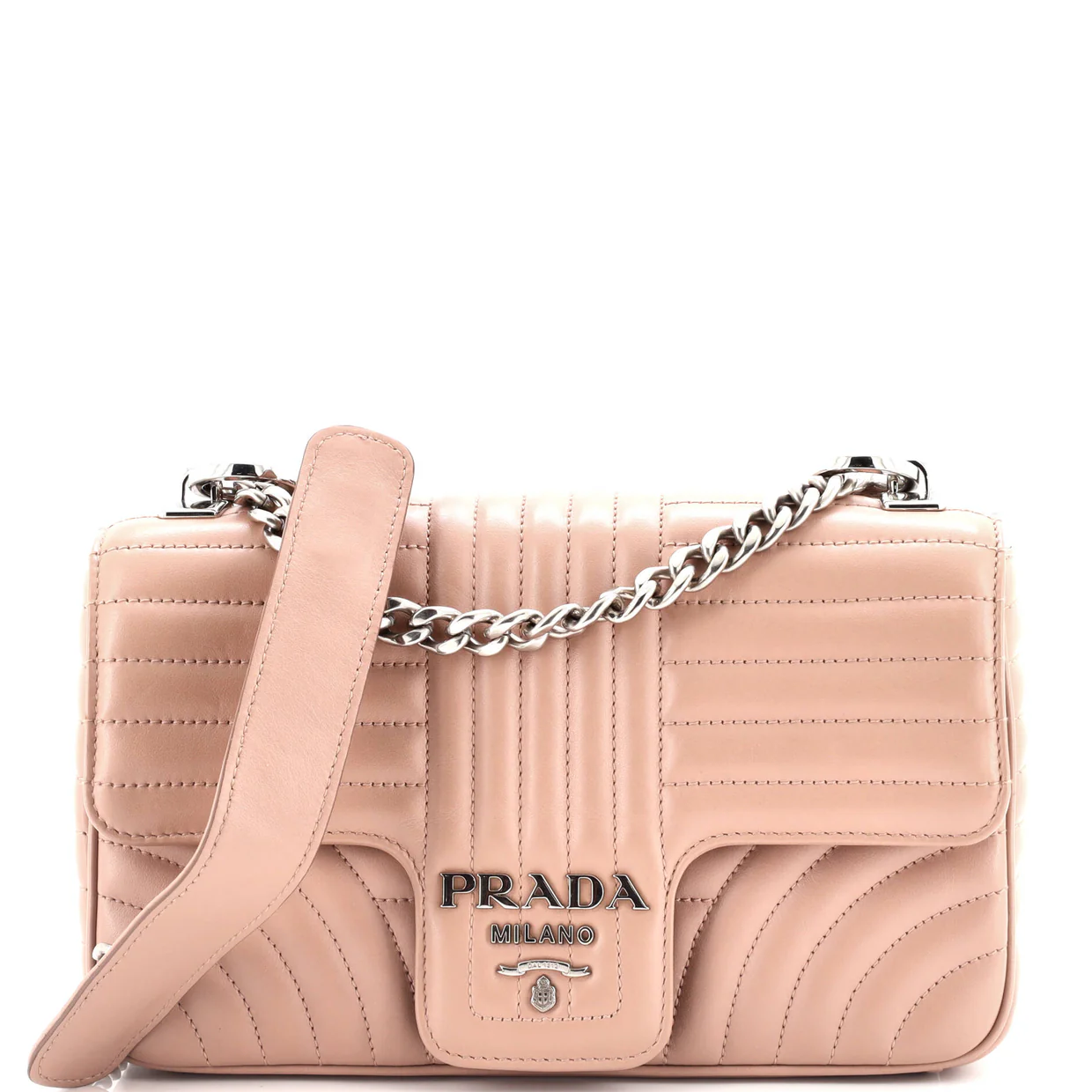 Chain Flap Shoulder Bag Diagramme Quilted Leather Medium - Deep Luxury