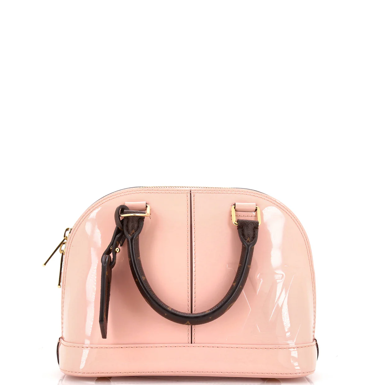 Alma Handbag Vernis with Monogram Canvas BB - Deep Luxury