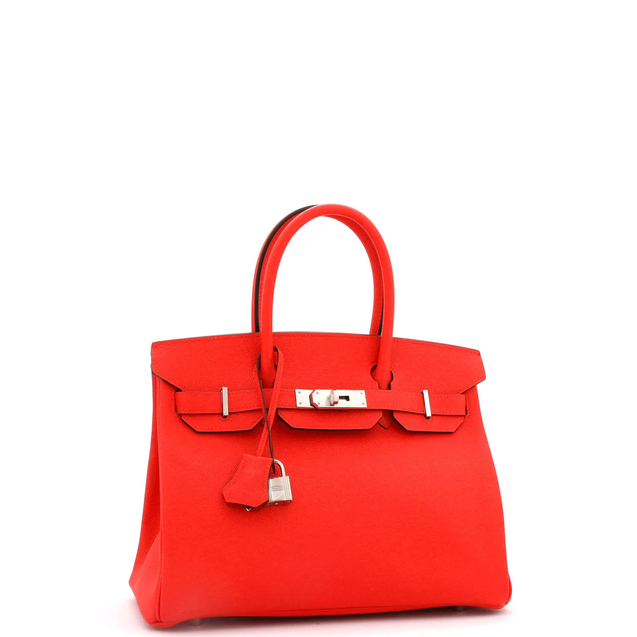 Birkin Handbag Rouge De Coeur Epsom with Palladium Hardware 30 - Deep Luxury