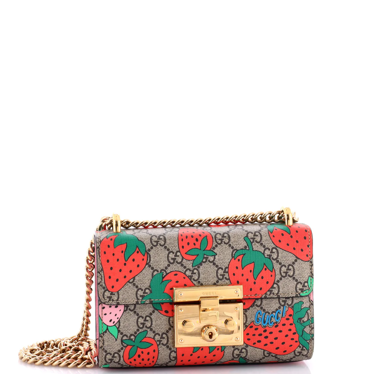 Padlock Shoulder Bag Printed GG Coated Canvas Small - Deep Luxury