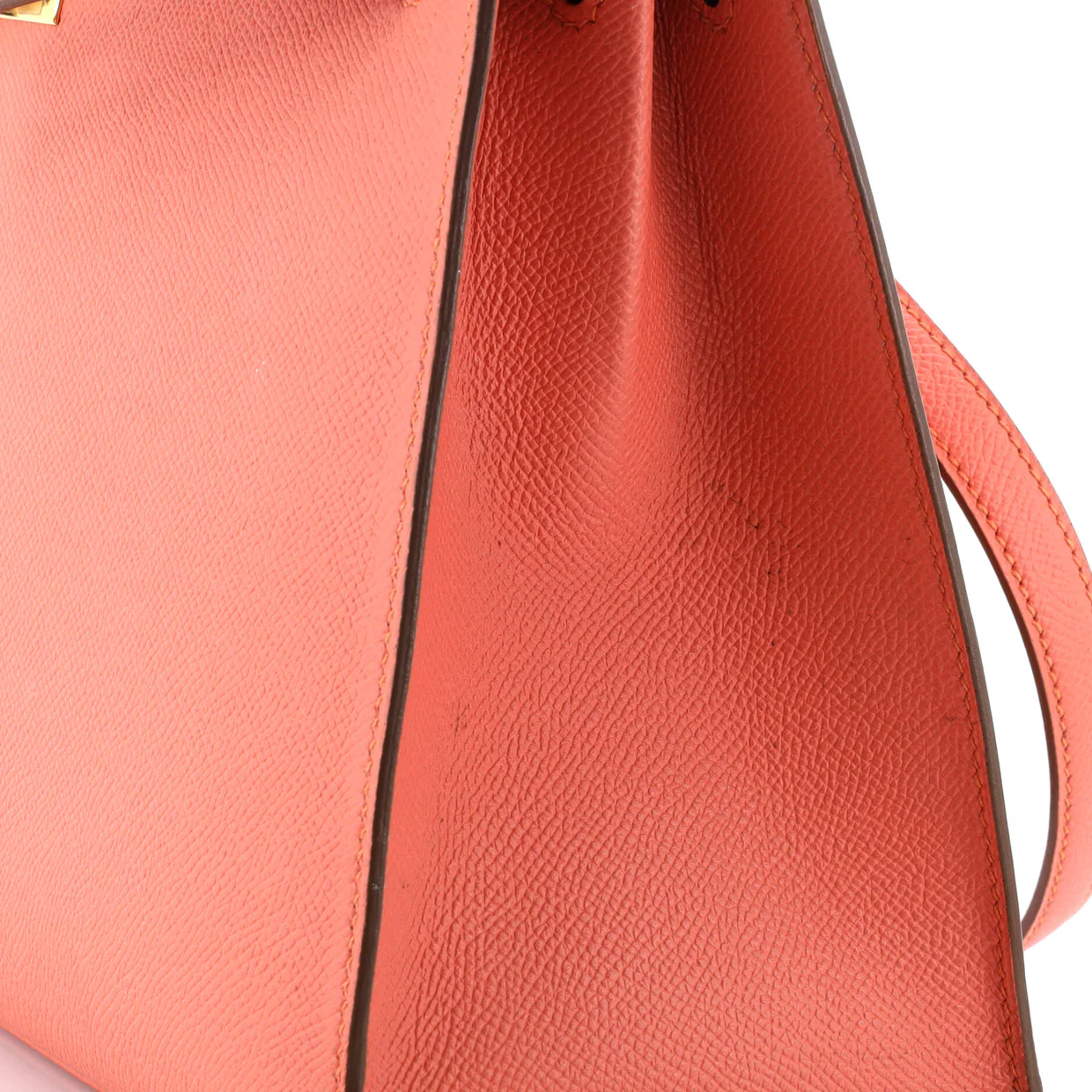 Kelly Handbag Flamingo Epsom with Gold Hardware 28 - Deep Luxury
