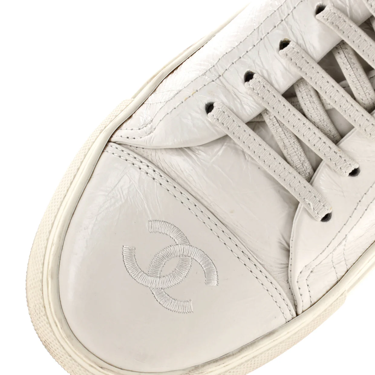 Women's CC Bow Low Top Sneakers Leather - Deep Luxury