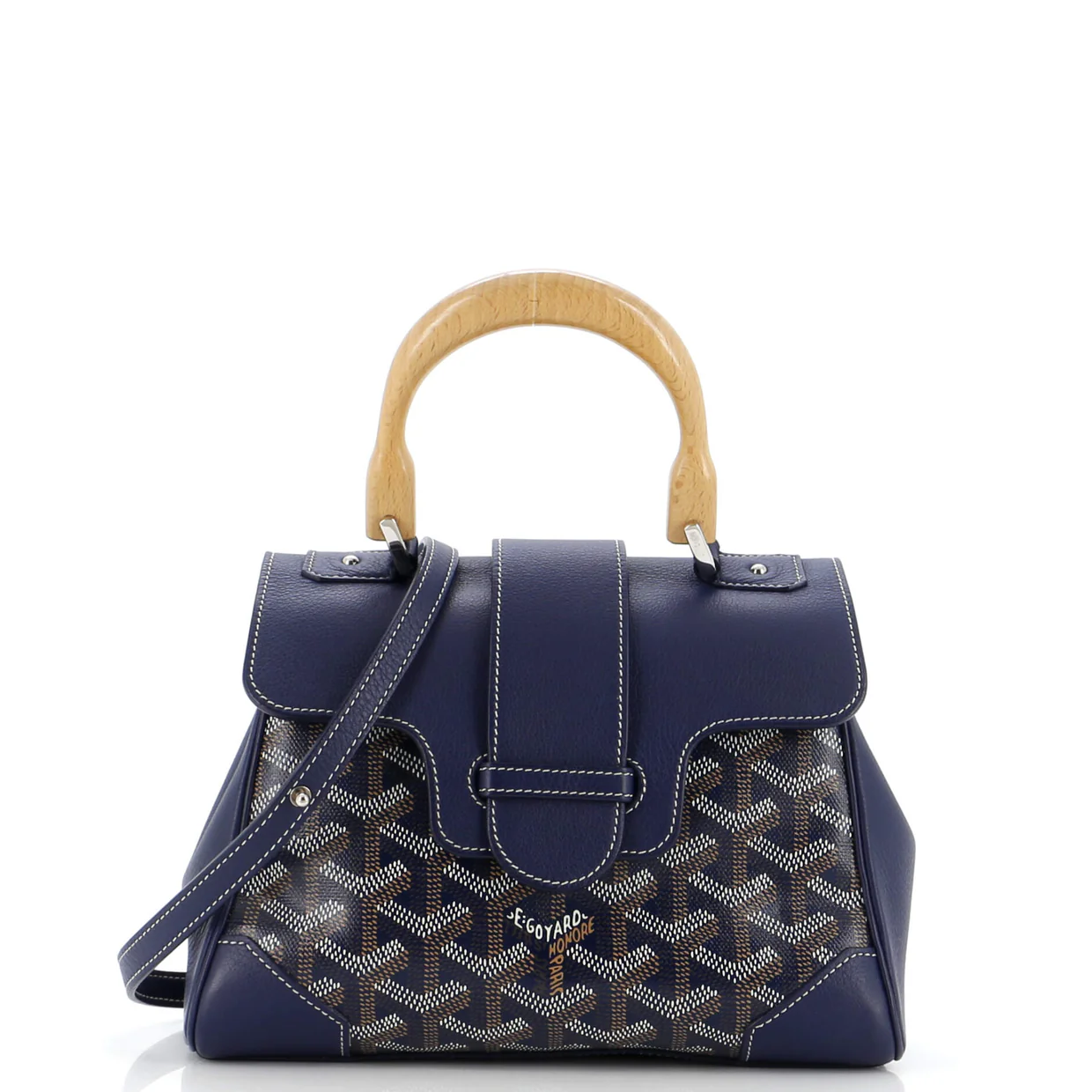 Saigon Top Handle Bag Coated Canvas with Leather Mini - Deep Luxury