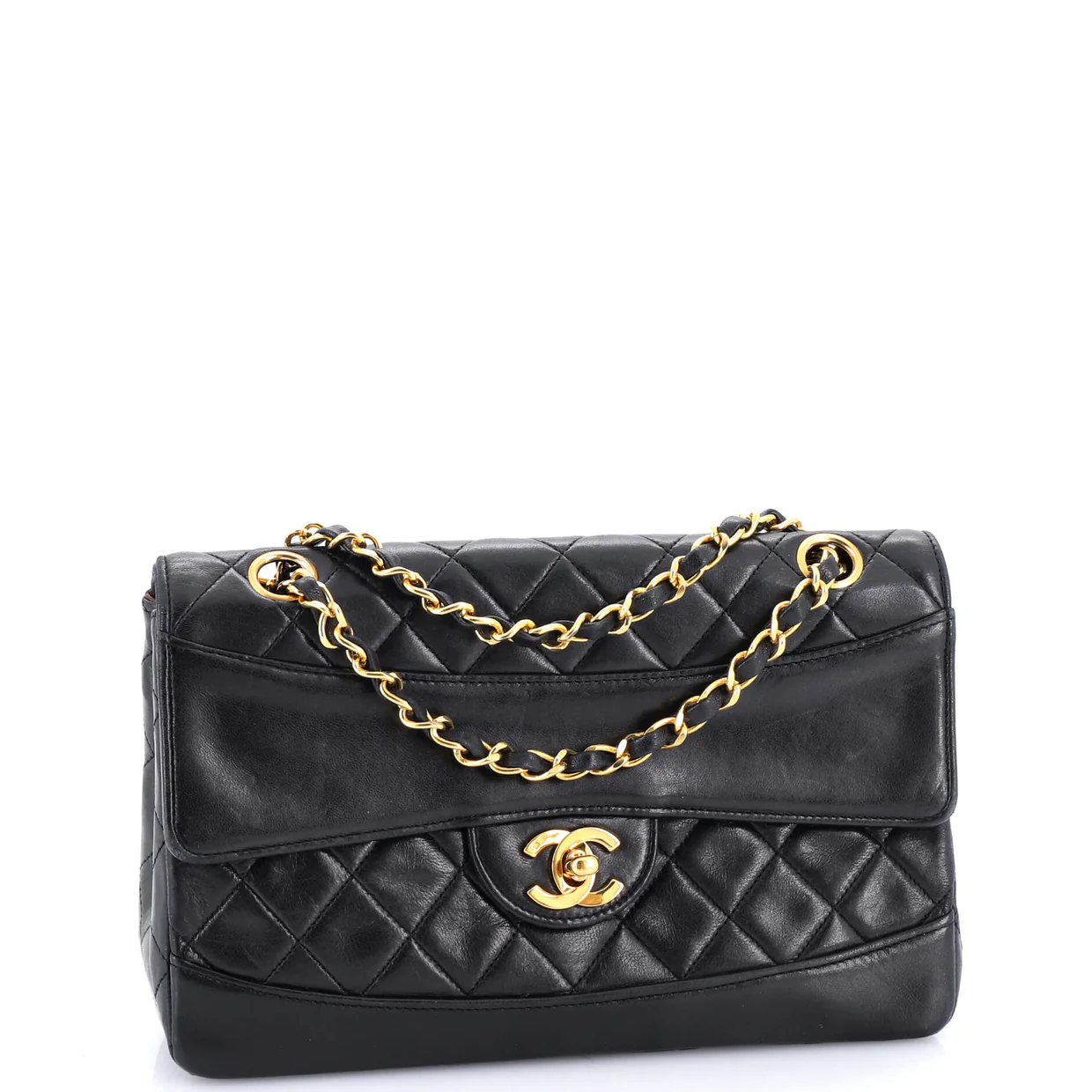 Vintage CC Chain Flap Bag Quilted Lambskin Medium - Deep Luxury