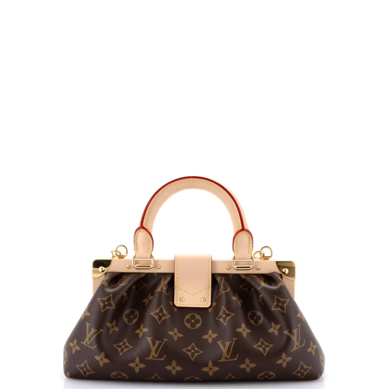 Monogram Top Handle Frame Clutch Monogram Canvas - Deep Luxury