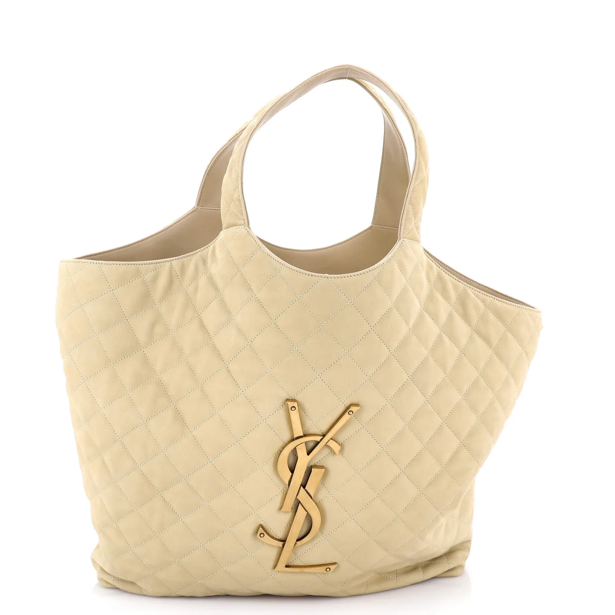 Icare Shopping Tote Quilted Suede Maxi - Deep Luxury