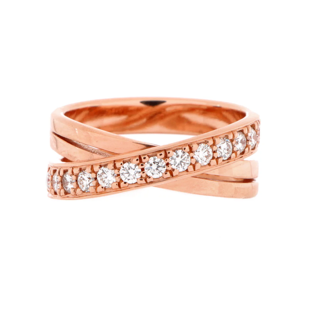 Etincelle de Cartier Crossover Ring 18K Rose Gold and Diamonds - Deep Luxury