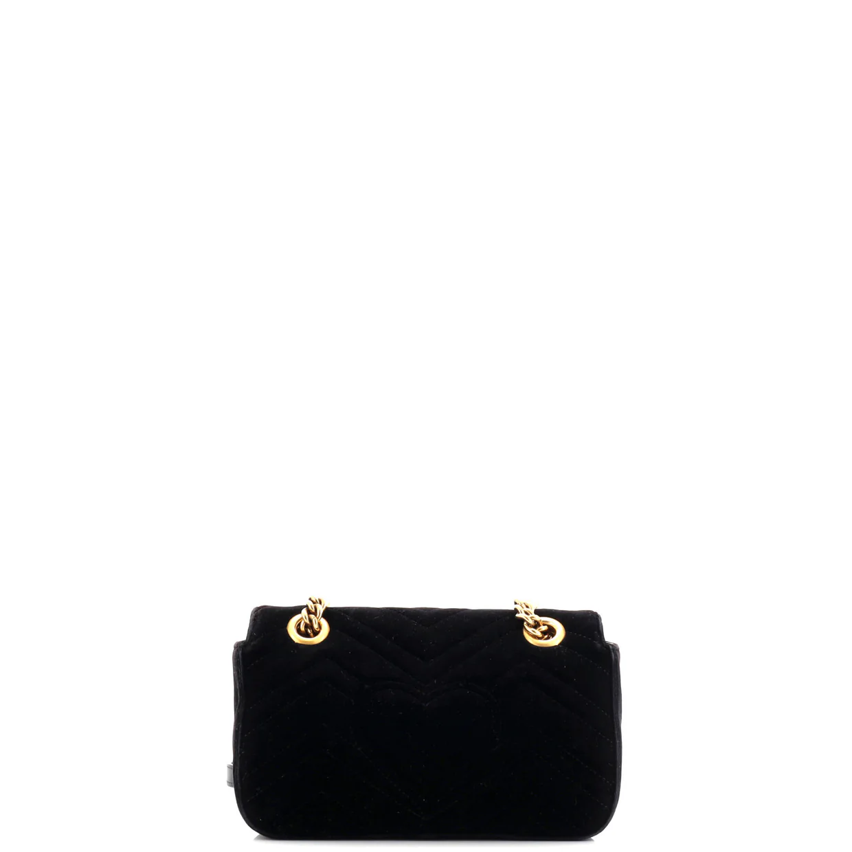 GG Marmont Flap Bag Matelasse Velvet Mini - Deep Luxury