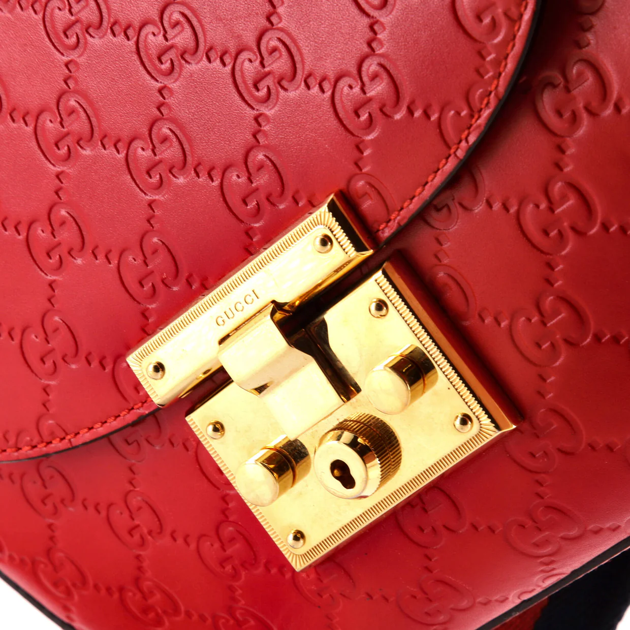 Padlock Saddle Shoulder Bag Guccissima Leather Medium - Deep Luxury