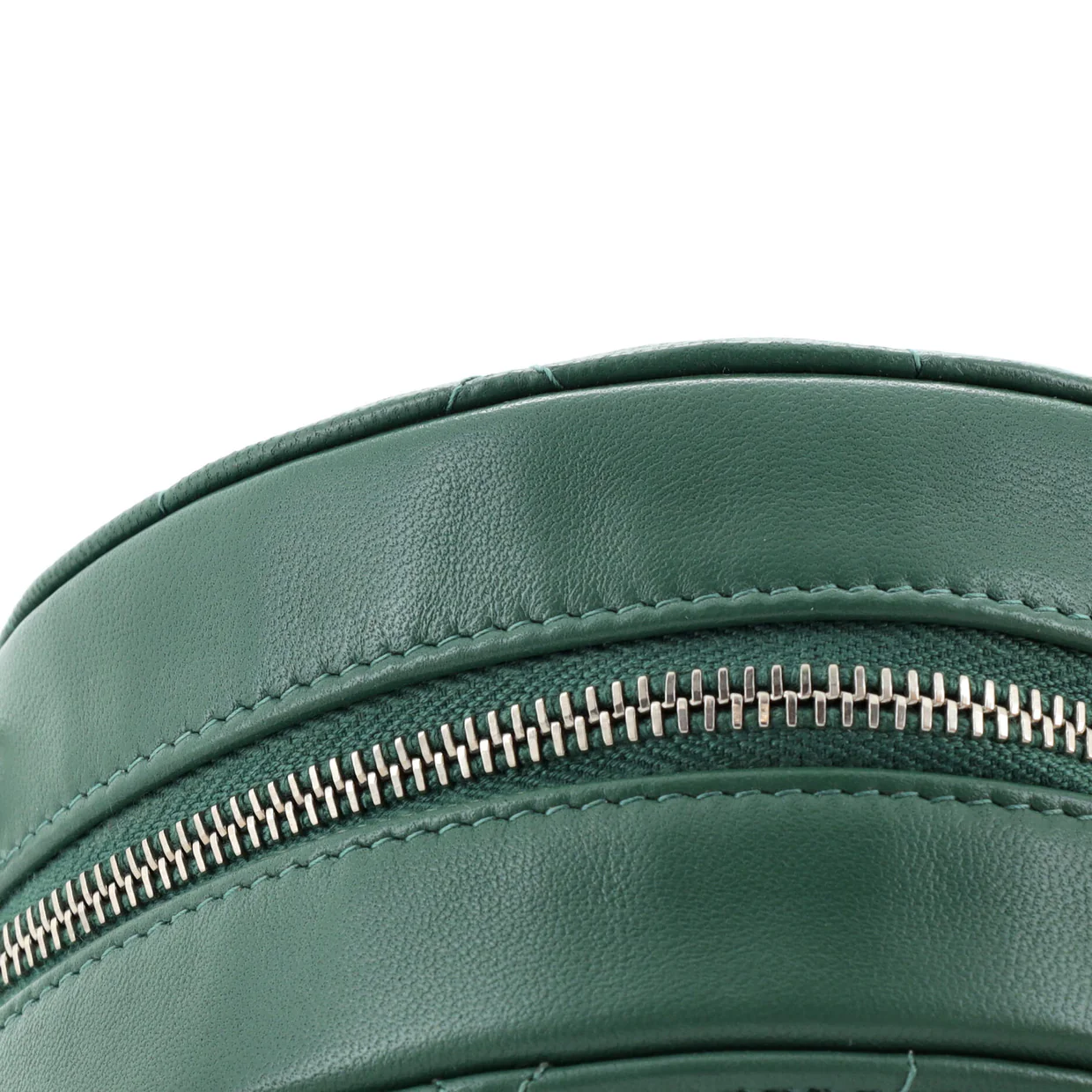 Round Clutch with Chain Quilted Lambskin Mini - Deep Luxury