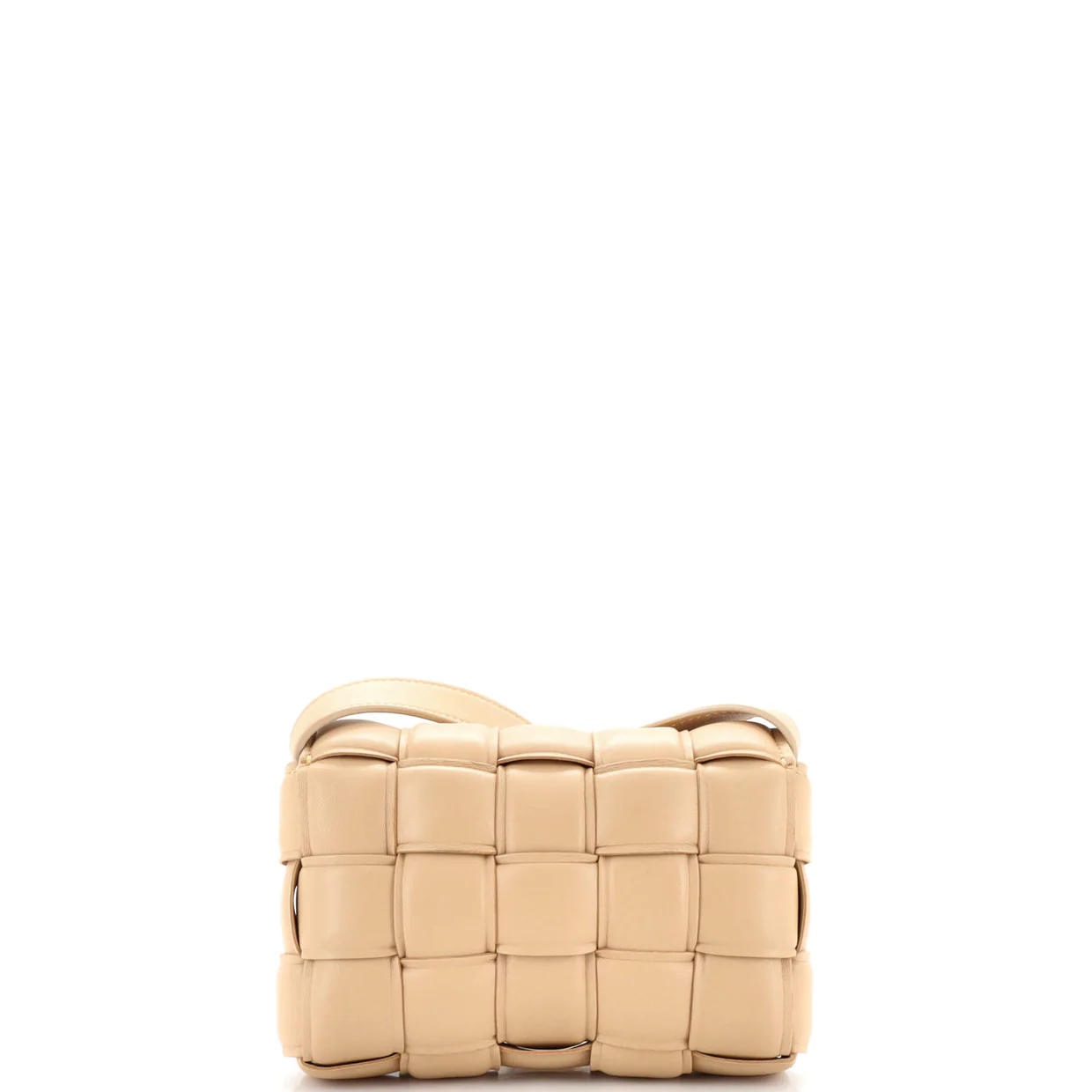 Cassette Crossbody Bag Padded Maxi Intrecciato Leather Small - Deep Luxury