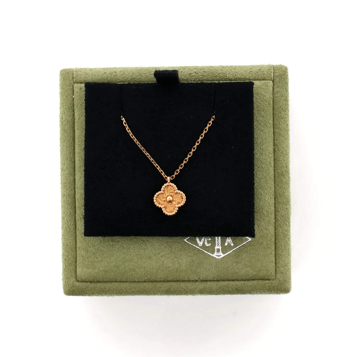 Sweet Alhambra Pendant Necklace 18K Rose Gold - Deep Luxury