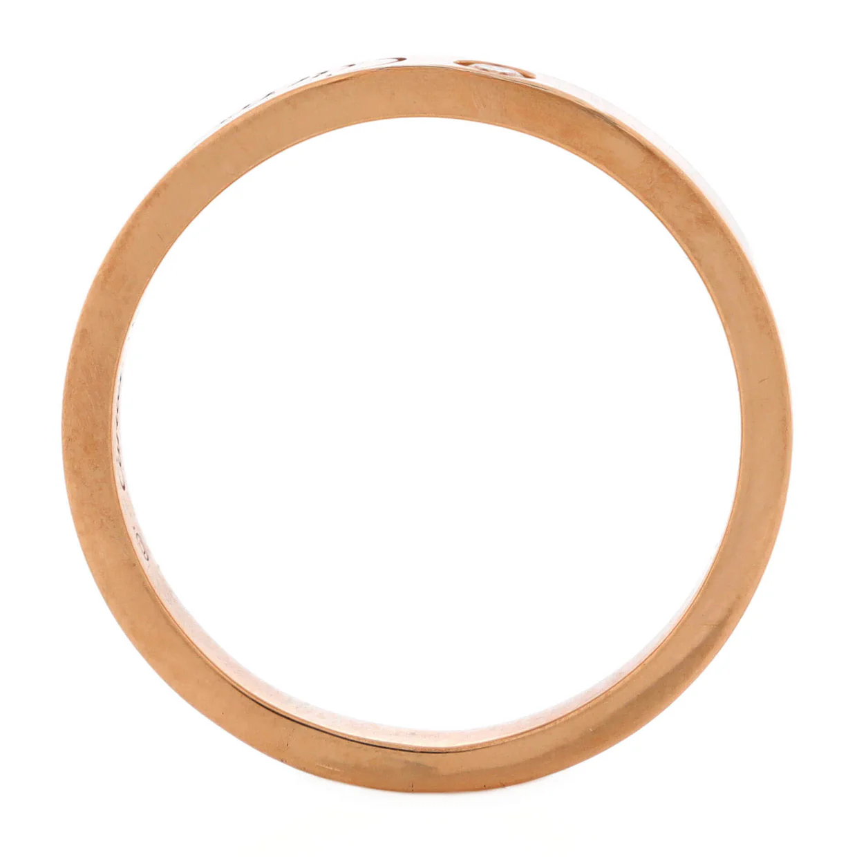 C de Cartier Wedding Band Ring 18K Rose Gold with Diamond - Deep Luxury