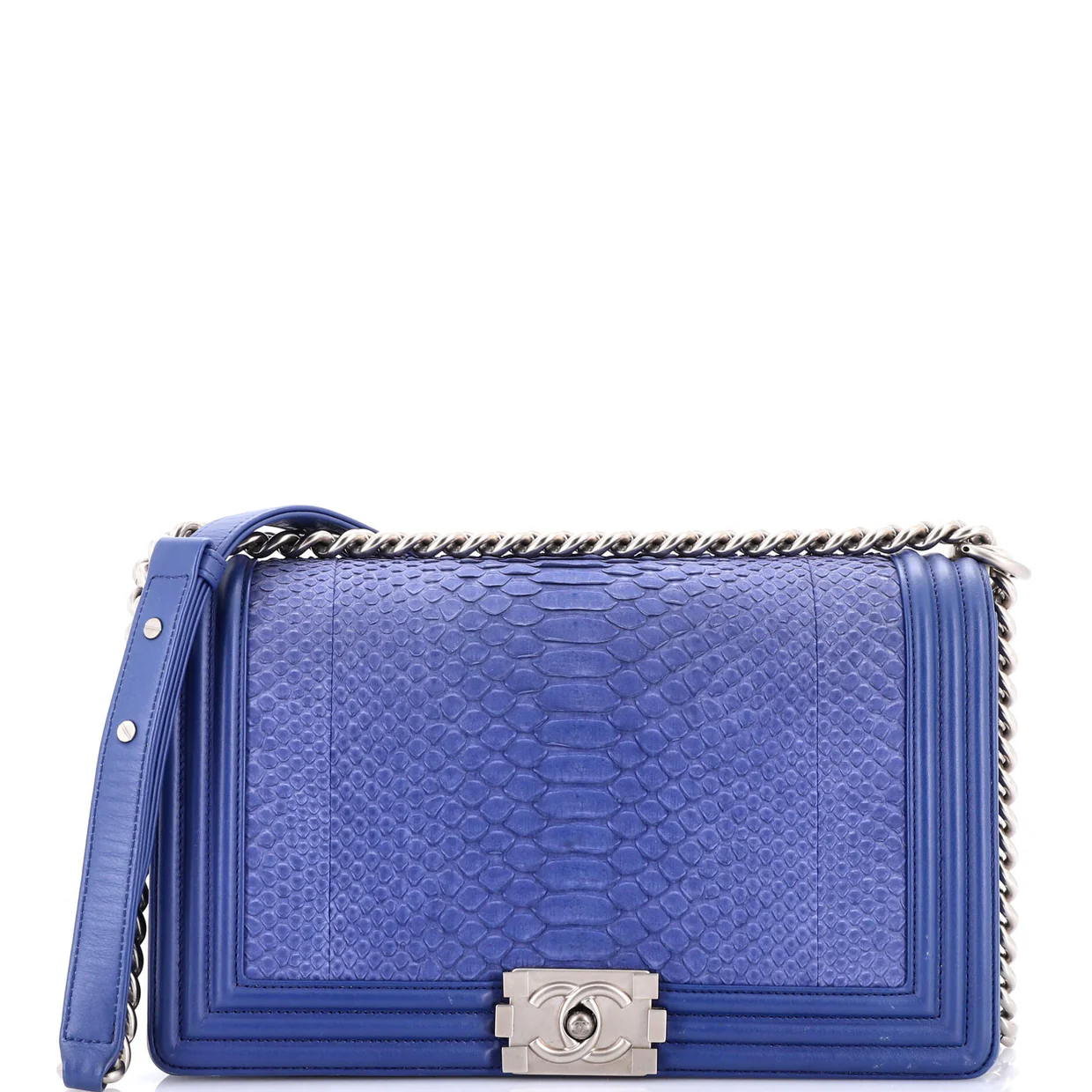 Boy Flap Bag Python New Medium - Deep Luxury