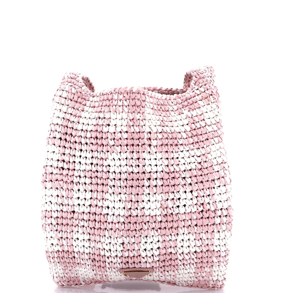 Logo Messenger Bag Printed Raffia Small - Deep Luxury