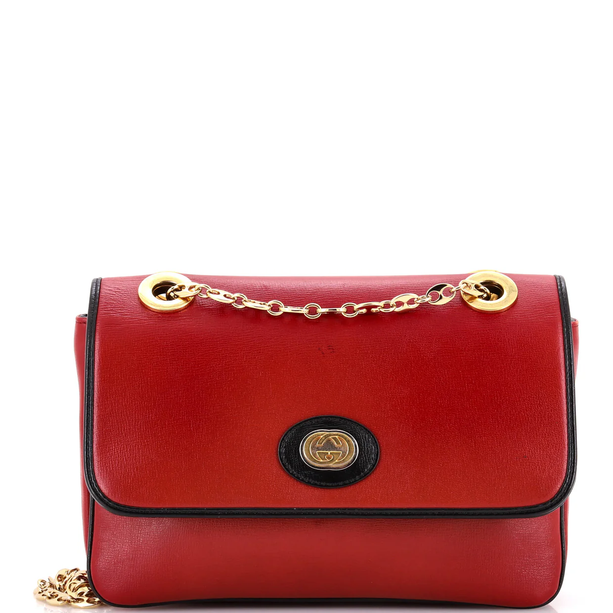 Marina Chain Flap Bag Leather Small - Deep Luxury