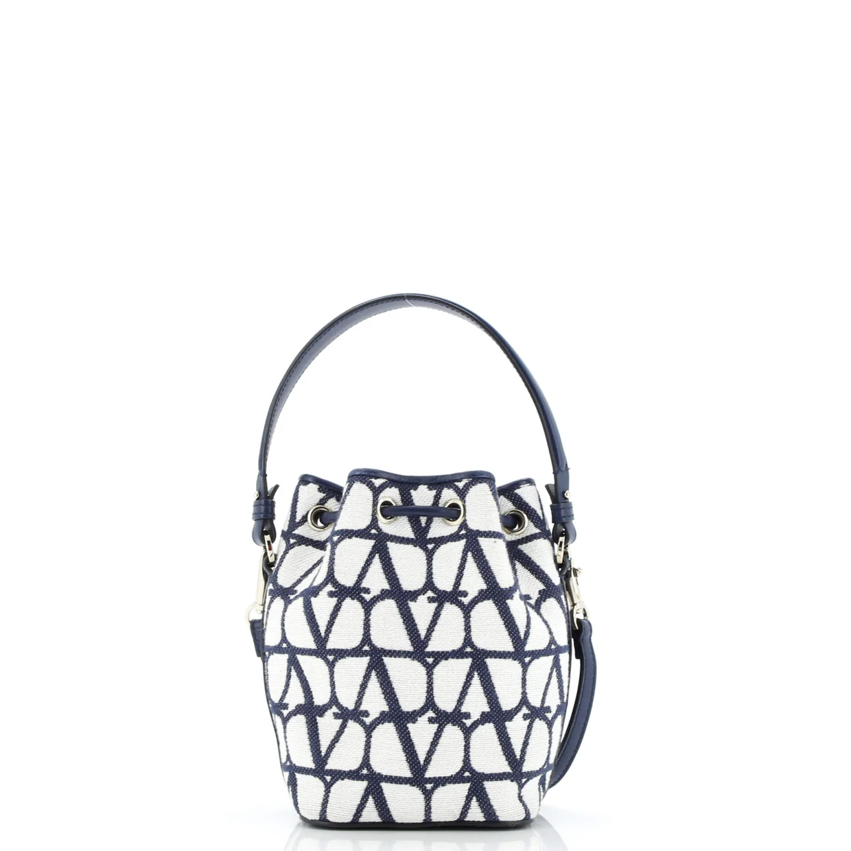 VLogo Signature Bucket Bag Toile Iconograph Fabric Mini - Deep Luxury