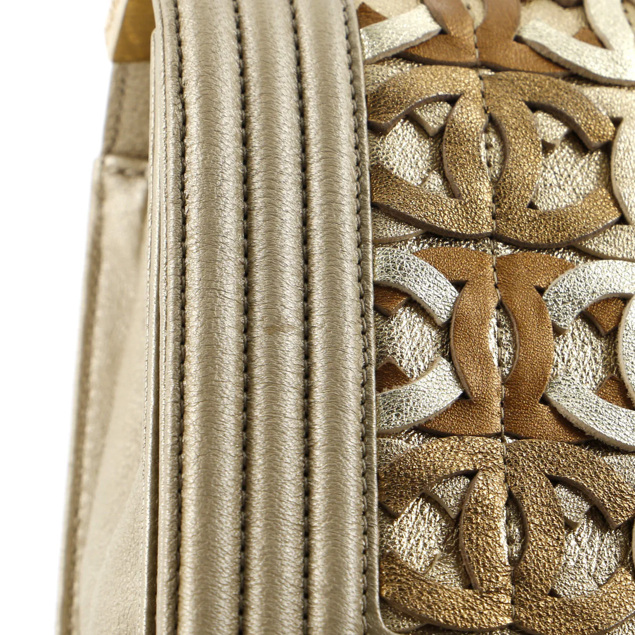 Boy Flap Bag Woven Leather Old Medium - Deep Luxury