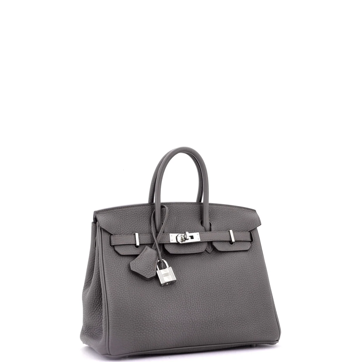 Birkin Handbag Grey Togo with Palladium Hardware 25 - Deep Luxury