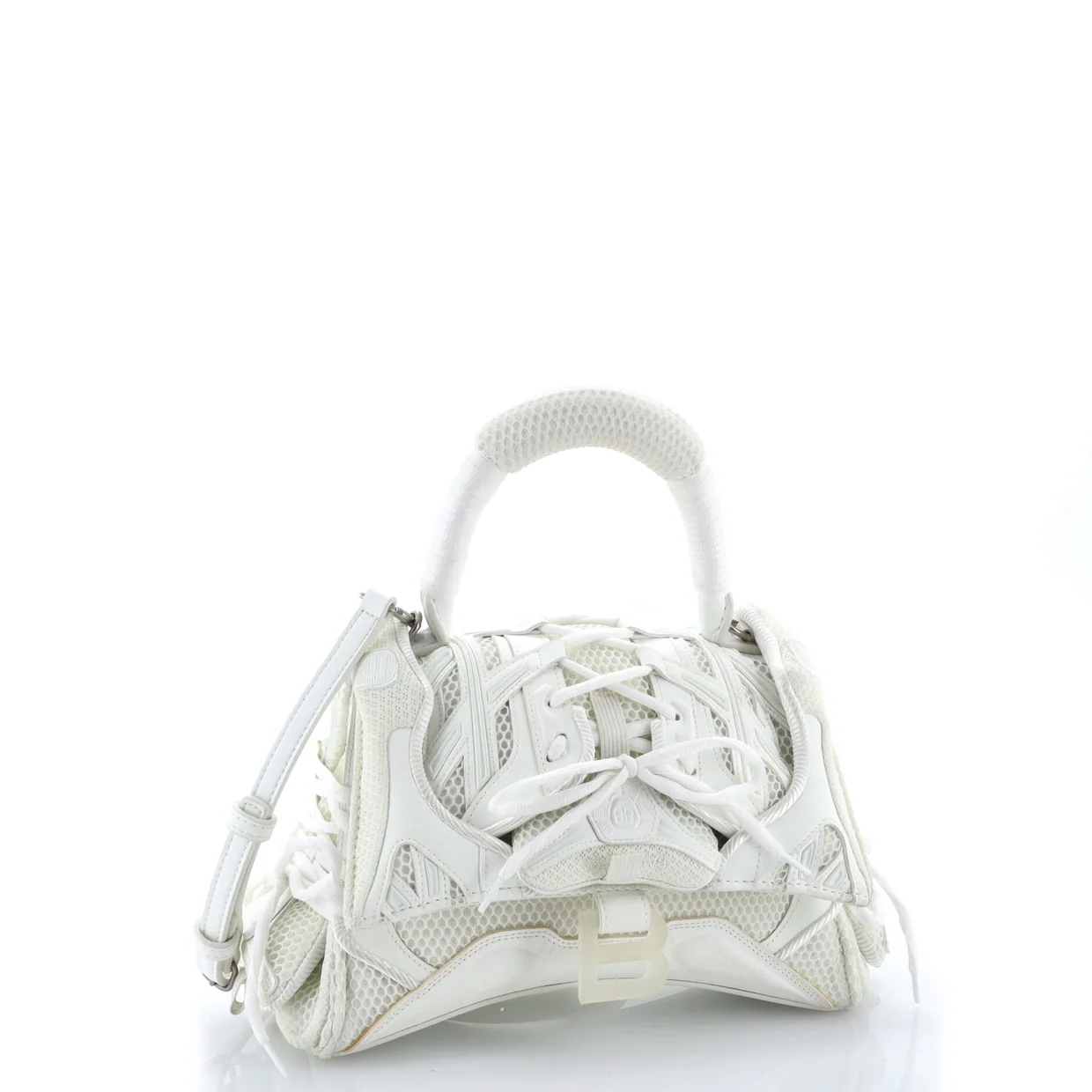 SneakerHead Top Handle Bag Mesh and Faux Leather Small - Deep Luxury