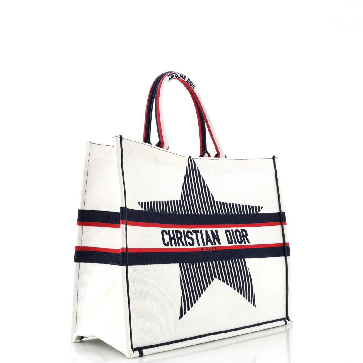 Dioralps Book Tote Embroidered Canvas Large - Deep Luxury