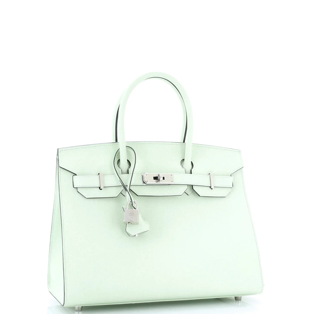Birkin Sellier Bag Vert Fizz Epsom with Palladium Hardware 30 - Deep Luxury