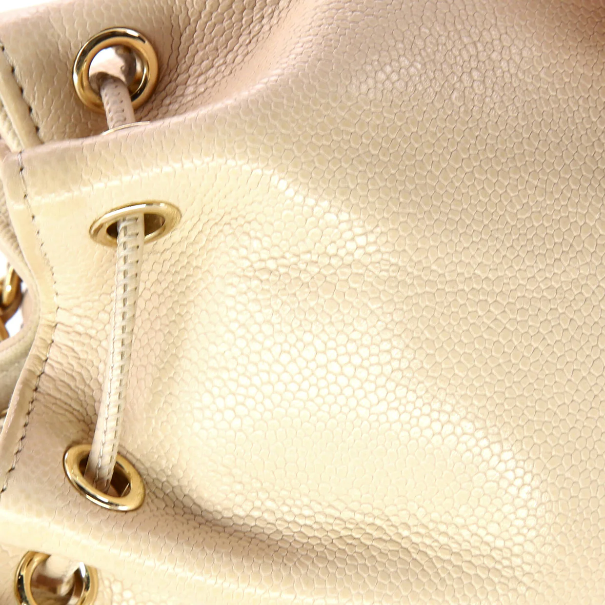 Business Affinity Drawstring Bucket Bag Quilted Caviar Mini - Deep Luxury