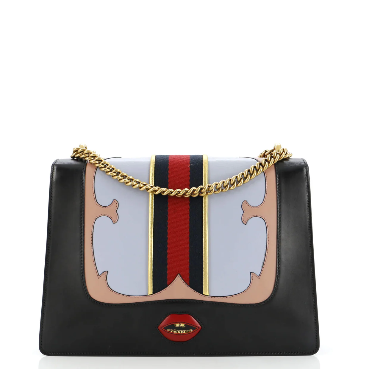 Web Heart GG Marmont Chain Shoulder Bag Leather Medium - Deep Luxury