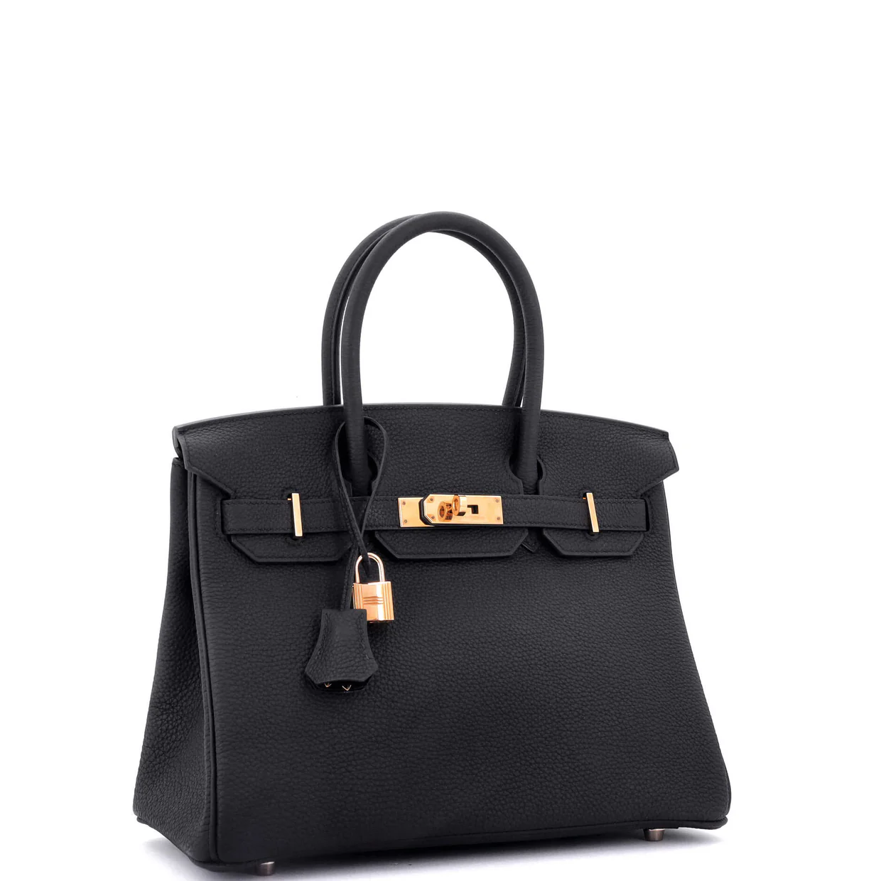 Birkin Handbag Noir Togo with Rose Gold Hardware 30 - Deep Luxury