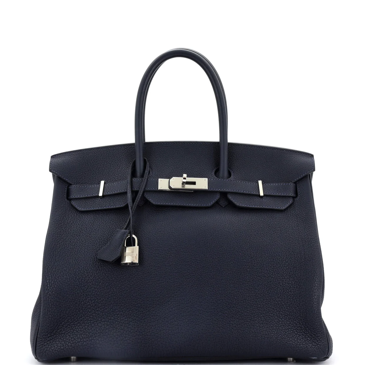 Birkin Handbag Bleu Nuit Togo with Palladium Hardware 35 - Deep Luxury