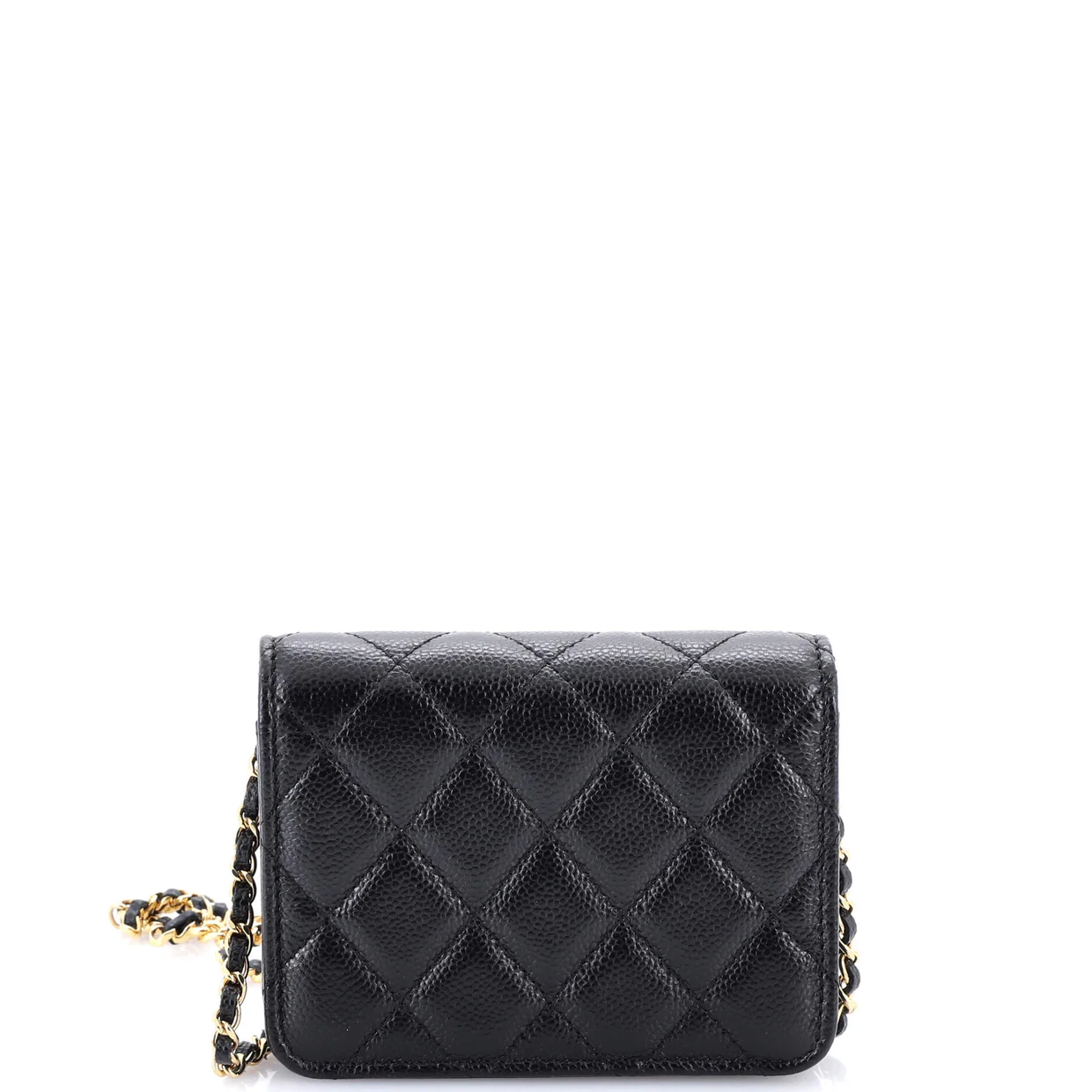 Miss Coco Strap Flap Clutch with Chain Quilted Caviar Mini - Deep Luxury