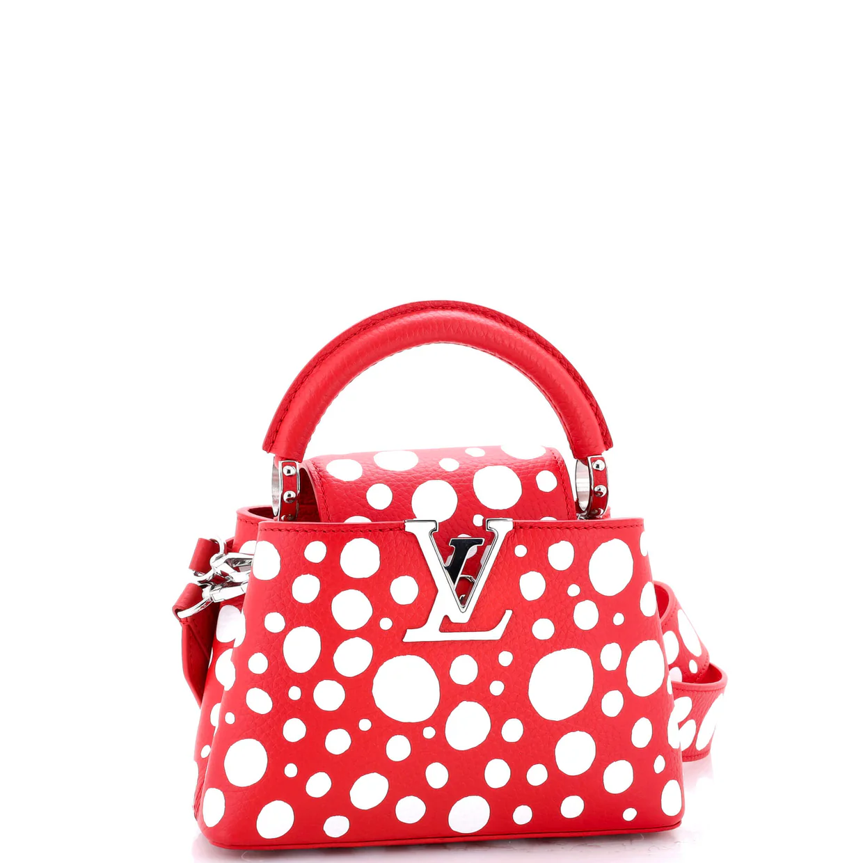 Capucines Bag Yayoi Kusama Infinity Dots Taurillon Leather Mini - Deep Luxury