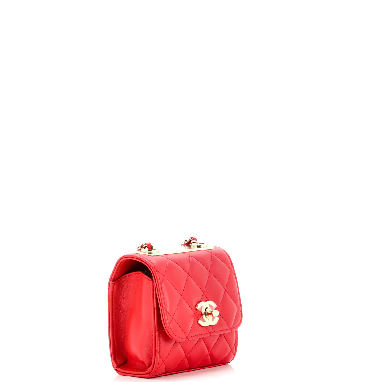 Trendy CC Clutch with Chain Quilted Lambskin Small - Deep Luxury