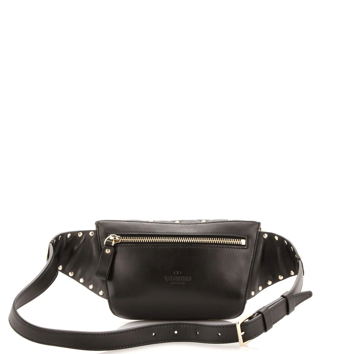 VLTN Rockstud Spike Belt Bag Quilted Printed Leather - Deep Luxury