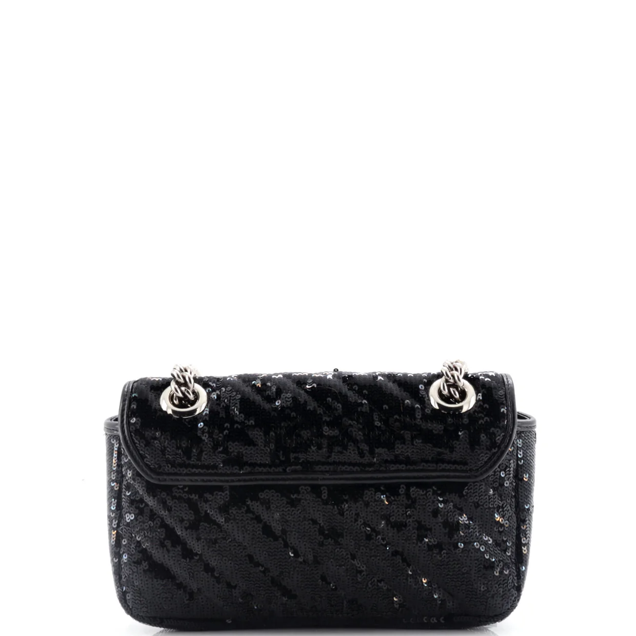 GG Marmont Flap Bag Diagonal Quilted Sequins Mini - Deep Luxury