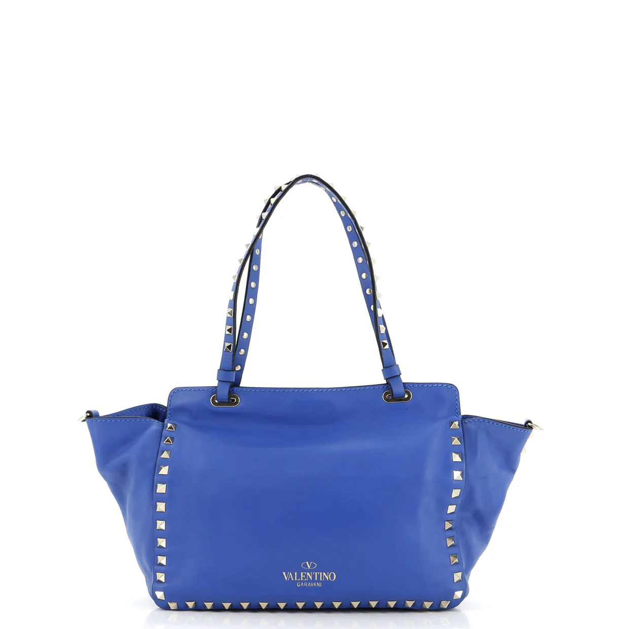 Rockstud Tote Soft Leather Small - Deep Luxury
