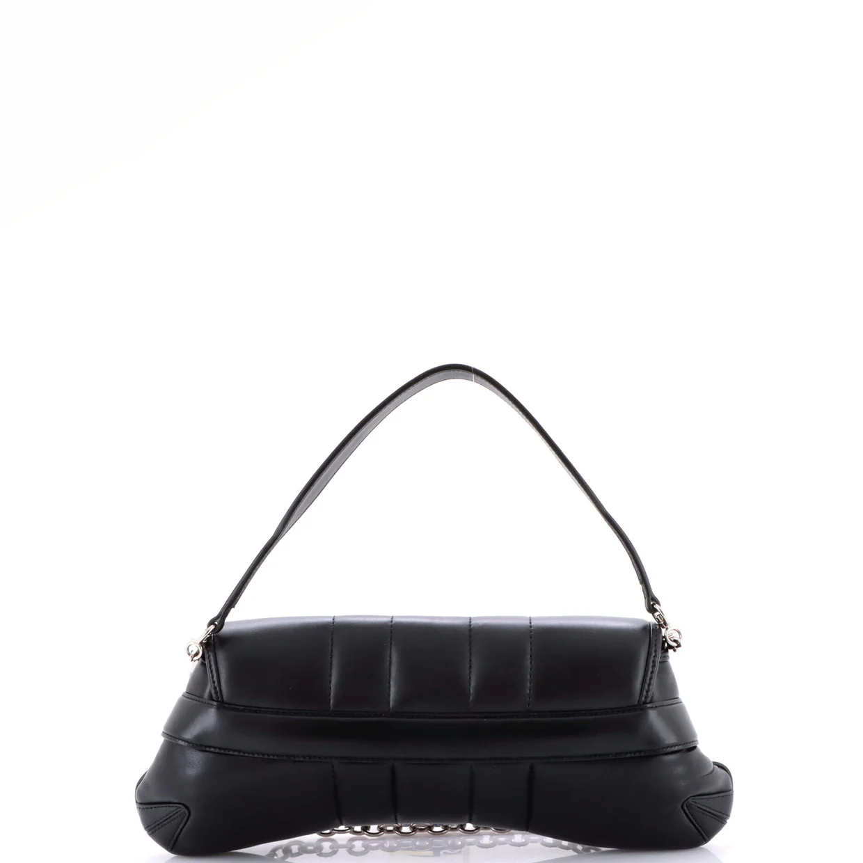 Horsebit Chain Shoulder Bag Vertical Quilted Leather Medium - Deep Luxury