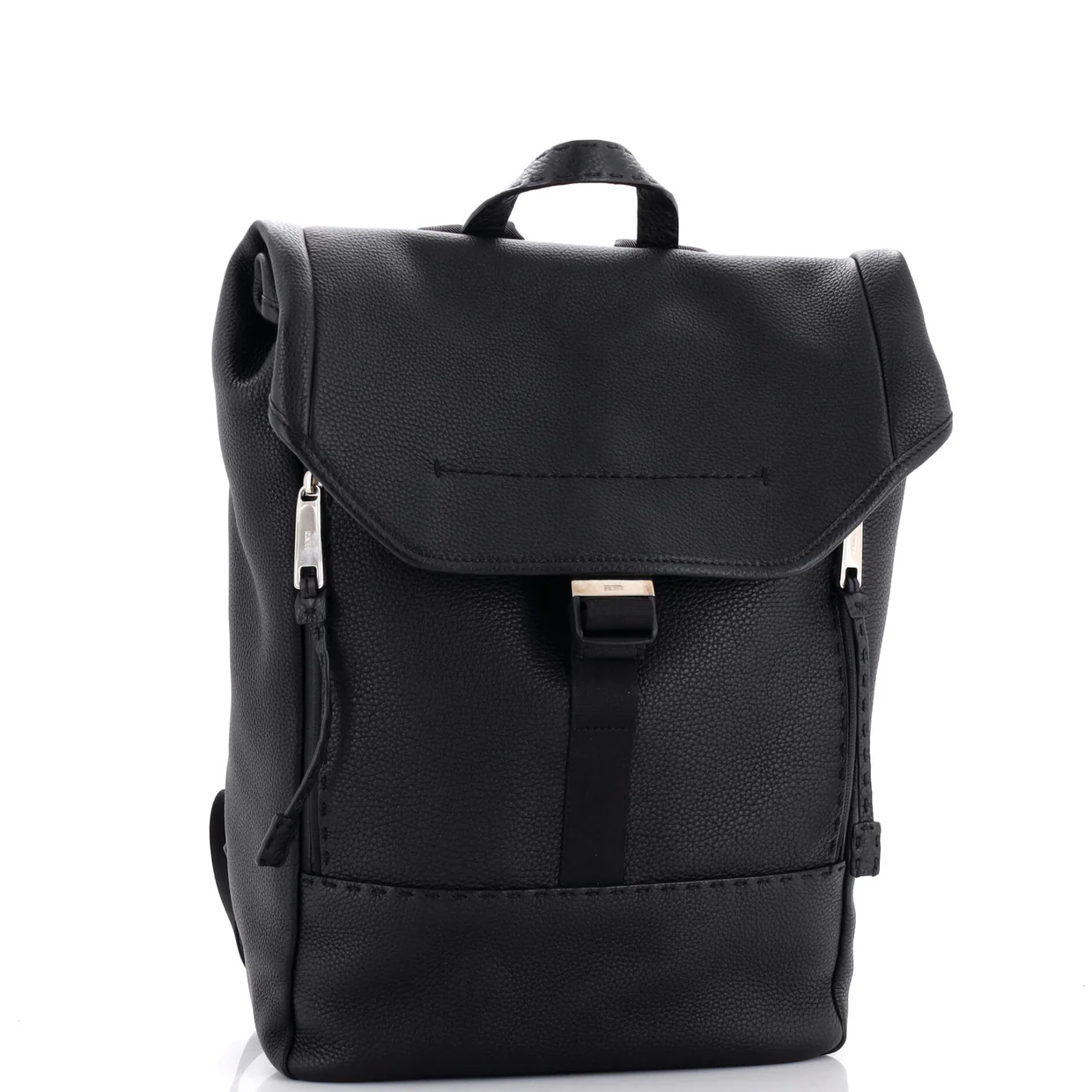 Selleria Flap Buckle Backpack Leather Mediium - Deep Luxury