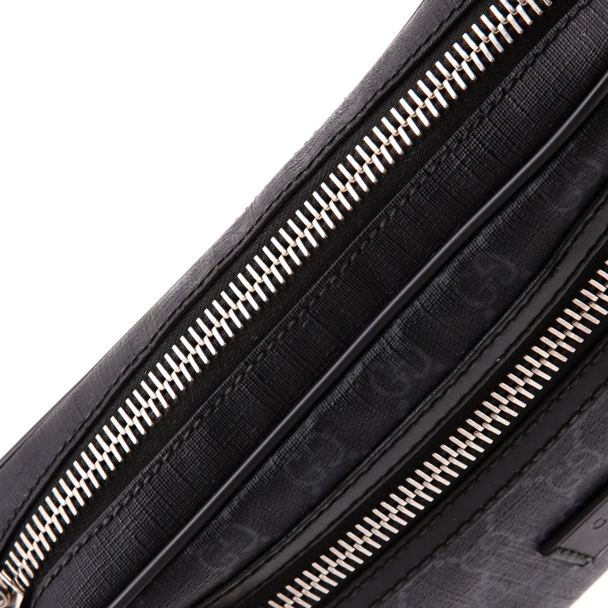 Soft Zip Belt Bag GG Coated Canvas Small - Deep Luxury