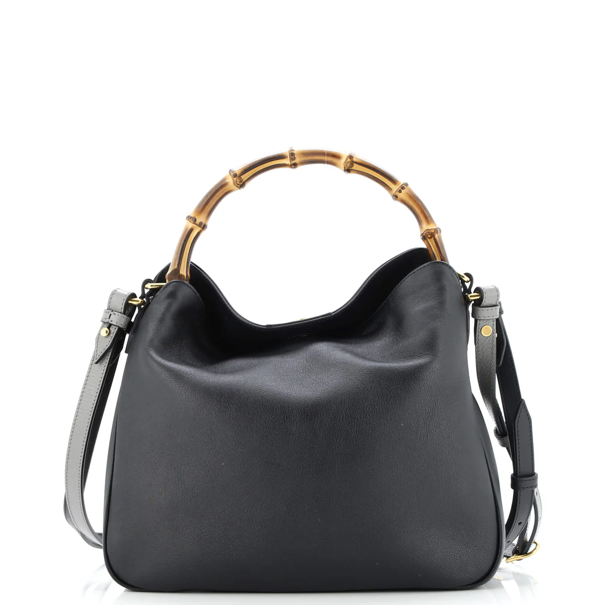 Diana NM Bamboo Shoulder Bag Leather Medium - Deep Luxury